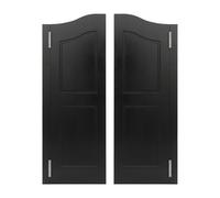 ROBAUN Puerta batiente de Madera for Interiores, de 81 cm de Ancho x 107 cm de Alto, con Cierre automático y Doble acción, Ideal for Salones con bisagras y herrajes(Czarny,32" W x 42" H)