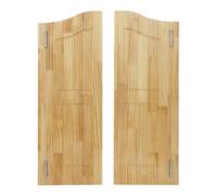 ROBAUN Puerta batiente de Madera for Interiores, de 81 cm de Ancho x 107 cm de Alto, con Cierre automático y Doble acción, Ideal for Salones con bisagras y herrajes(Wood Color,32" W x 42" H)