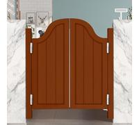 ROBAUN Puertas batientes for salón, cafetería, Puerta Interior de Madera con bisagras metálicas, Puerta de Media Cintura Occidental for Bar, Restaurante, Dormitorio, Porche(Brązowy,76x91cm/30x36in)