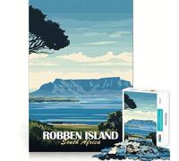 Robben Island, Sudáfrica Rompecabezas de 1000 Piezas para Adolescentes Juguete para estimular la lógica Diversión en Interiores Borde Premium Regalo Memorable (50x75cm)