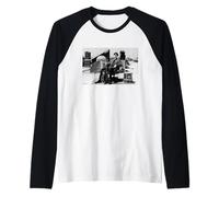 Robbie Robertson Bob Dylan y el Guitarrista de la Banda AJ Barratt Camiseta Manga Raglan