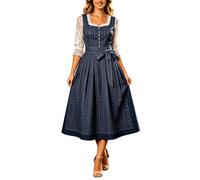Robe Corset élégante à Lacets, signée Classic Bavarian Festival Attire, idéale Pour le Cosplay Les Soirées à thème., azul, XXL