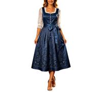 Robe Corset élégante à Lacets, signée Classic Bavarian Festival Attire, idéale Pour le Cosplay Les Soirées à thème., azul, XL