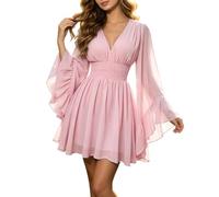 Robe Longue unie élégante décontractée à Manches Longues Pour un Confort UNE polyvalence au quotidien, Rd3, L