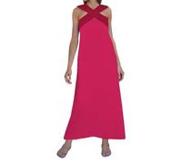 Robe Noire Femme - Vestido de noche elegante con espalda abierta para mujer, Rosa intenso., XXL