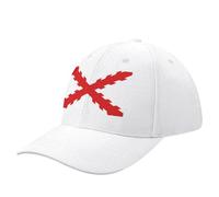 ROBEIUO Gorra de béisbol con Cruz de San Andrés de Gran tamaño y Fondo Negro para Mujer y Hombre