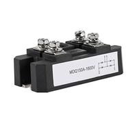 Roberee Puente Rectificador Diodo Monofásico, Alta Potencia Módulo Rectificador Puent 150A 150AMP 1600V Buena Refrigeración Bajo Voltaje con 4 Terminales Para Convertir Salida AC a Salida DC (Negro)