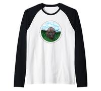 Robert Burns Hearts In The Highlands Poema Highland Cow Camiseta Manga Raglan