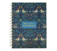 Robert Frederick Cuaderno A5 con alambre y divisores, diseño de pájaros de William Morris