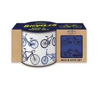 Robert Frederick Gentleman's Emporium - Juego de taza y calcetines esmaltados para entusiastas del ciclismo