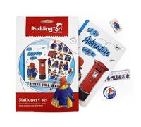 Robert Frederick Paddington - Juego de papelería para niños, cuaderno de ejercicios A5, lápiz, regla, borrador, sacapuntas y calcomanías, suministros de regreso a la escuela para niños a partir de 3