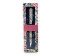 Robert Frederick William Morris Cray - Bolígrafo en caja de regalo, punta torcida, tinta negra, elegante bolígrafo de escritura con diseño floral clásico