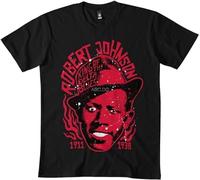 Robert Johnson Men's T-Shirt Unisex Black Cotton Hip Hop Print tee Shirts M
