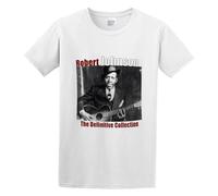 Robert Johnson The Definitive Collection Men's T-Shirt Unisex White Cotton Hip Hop Print tee Shirts L