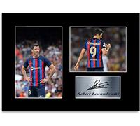Robert Lewandowski Barcelona Player A4 - Soporte para fotos con autógrafo, diseño de autógrafo, para regalo