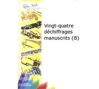 Robert Martin porret J. - vingt de Quatre dchiffrages manuscrits (B) Teoría y PEDAG ogik Oboe