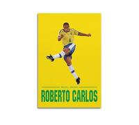 Roberto Carlos Futbolista Famosas Figuras de cine y televisión Pop Music Figuras de póster decoración lienzo arte decoración impresión firma foto sala de estar decoración del hogar 30 x 45 cm (30 x 45
