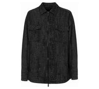 Roberto Cavalli Sobrecamisa En Algodón Y Lana Con Cremallera - Male Chaquetas De Mezclilla Black 48