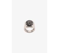 Roberto Cavalli Anillo De Sello Monogram Rc Tono Plateado - Male Joyería De Moda Plata 24