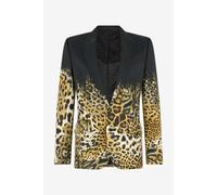 Roberto Cavalli Blazer Con Estampado Jaguar Skin - Male Abrigos Y Chaquetas Marrón Claro 50