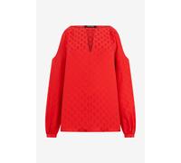 Roberto Cavalli Blusa De Seda Con Estampado Rc - Female Tops Coral Red 42