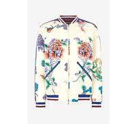 Roberto Cavalli Bómber Con Dragón, Flores Y Mariposas - Male Promo Sale Fw2025 Ivory Multicolor 48