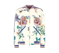 Roberto Cavalli Bómber Con Dragón, Flores Y Mariposas - Male Promo Sale Fw2025 Ivory Multicolor 48