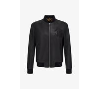 Roberto Cavalli Bomber Leather Jacket - Male Ropa Negro 48
