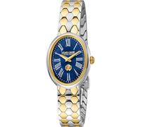 Roberto Cavalli by Franck Muller Reloj analógico de Cuarzo para Mujer con Correa de Acero Inoxidable RV1L196M0081, Azul Oscuro, Moda