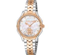 Roberto Cavalli by Franck Muller Reloj Analógico para Mujeres de Cuarzo con Correa en Acero Inoxidable RV1L225M0081