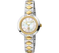 Roberto Cavalli by Franck Muller Reloj Analógico para Mujeres de Cuarzo con Correa en Acero Inoxidable RV1L180M0051