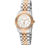Roberto Cavalli by Franck Muller Reloj analógico de Cuarzo para Mujer con Correa de Acero Inoxidable RV1L191M0101, Blanco Antiguo., Moda