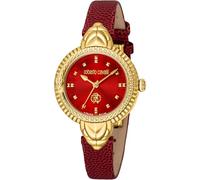 Roberto Cavalli Reloj Analógico para Mujeres de Cuarzo con Correa en Cuero RV1L203L0021