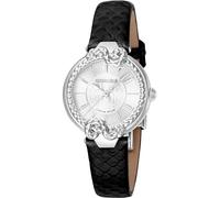 Roberto Cavalli by Franck Muller RV1L214L0011 - Reloj analógico de Cuarzo para Mujer con Correa de Piel, Gris Plateado., Moda