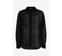 Roberto Cavalli Camisa Estampado Piel De Tigre Y Piel De Jaguar - Male Camisas Negro 48