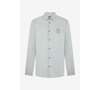 Roberto Cavalli Camisa Gris Claro Con Bordado Monogram Rc - Male Brown M