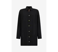 Roberto Cavalli Camisa Negra Larga De Mezcla De Lana - Female Tops Negro 38