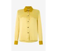 Roberto Cavalli Camisa Ocre De Seda Con Inserciones De Terciopelo - Female Ocra 44