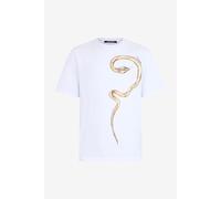 Roberto Cavalli Camiseta Blanca Con Serpiente Estampada - Male Camisetas White M