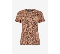 Roberto Cavalli Camiseta De Algodón Con Estampado Leopard Skin - Female Camisetas Beige M