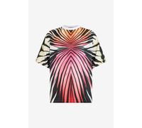 Roberto Cavalli Camiseta De Seda Con Estampado Ray Of Paradise - Male Camisetas Coral Pink L
