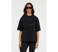 Roberto Cavalli Camiseta Just Cavalli Negra Con Logo De Pedrería - Female Camisetas Black S