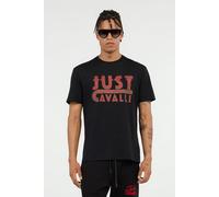 Roberto Cavalli Camiseta Negra Con Logo Just Cavalli - Male Camisetas Black L