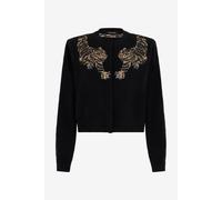Roberto Cavalli Cárdigan De Lana Con Bordado De Tigre - Female Prendas De Punto Black S
