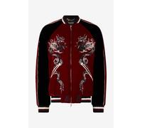 Roberto Cavalli Chaqueta Bómber Con Dragones - Male Promo Sale Fw2025 Morado 50