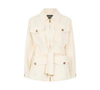Roberto Cavalli Chaqueta Con Cinturón Y Motivo Pitón - Female Ropa Marfil 40