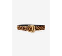 Roberto Cavalli Cinturón De Color Leopardo Con Hebilla Estilo Joya - Female Marrón Claro 85