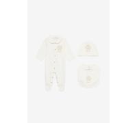 Roberto Cavalli Conjunto De Gorro, Babero Y Body - Ropa Blanco 03m