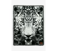 Roberto Cavalli Cuadro De Jacquard Con Leopardo - Telas Black & White Unica