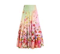 Roberto Cavalli - Falda Midi con Estampado de Flores de Miami - Skirts - Mujer - Multicolor - S -
